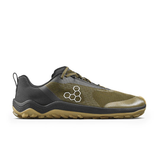 Vivobarefoot Primus Trail Flow Men's Barefoot Trail Runner – Dark Olive/Gum