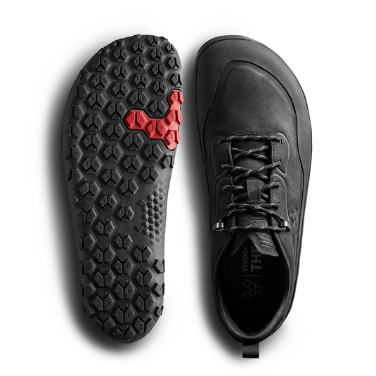 Vivobarefoot Tracker Leather Low Mens Obsidian-1