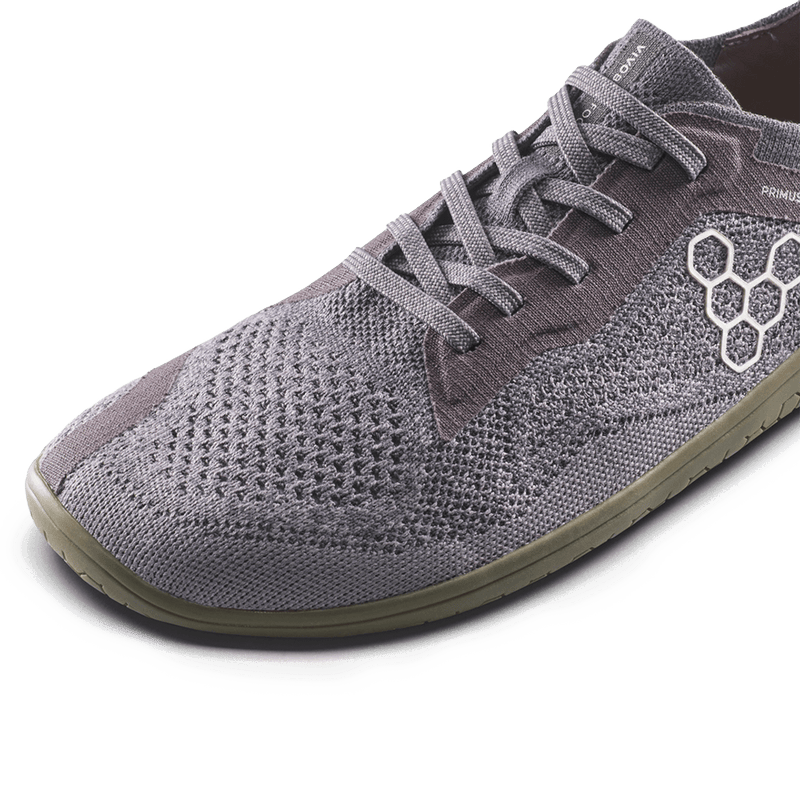 Load image into Gallery viewer, Vivobarefoot Primus Lite Knit Natural Men's Barefoot Trainer – Dark Gull Grey
