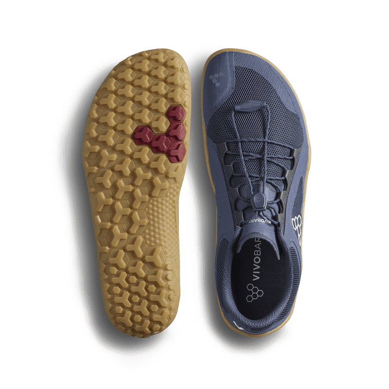 Load image into Gallery viewer, Vivobarefoot Primus Trail FG 3.5 Women's Barefoot Trail Running Shoe – Insignia Blue/Gum
