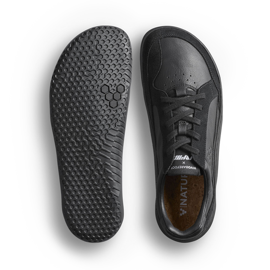 Vivobarefoot Gobi II Sneaker Premium Leather Mens Triple Obsidian-1