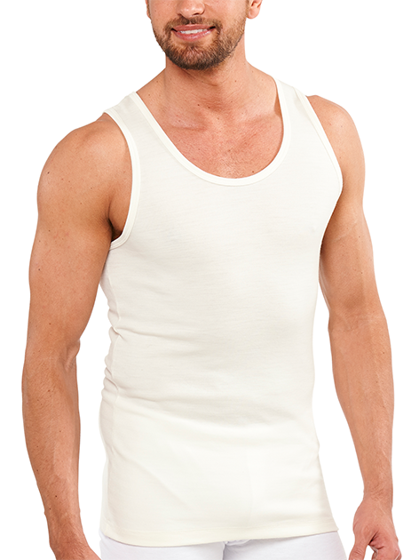 Mens Thermal Singlet Sleeveless Top Merino Wool Blend AUS MADE Thermals-0