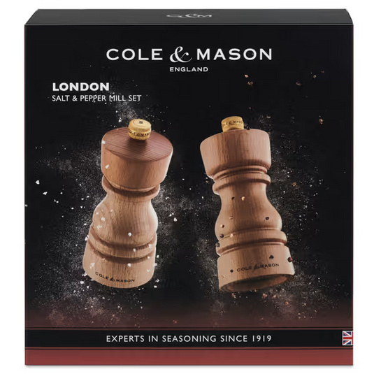 Cole & Mason London Salt & Pepper Shaker Mill Gift Set - Natural Beech - 130mm-4