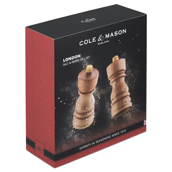 Load image into Gallery viewer, Cole &amp; Mason London Salt &amp; Pepper Shaker Mill Gift Set - Natural Beech - 130mm-3
