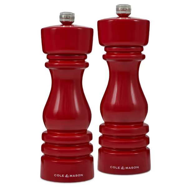 Load image into Gallery viewer, Cole &amp; Mason London Salt &amp; Pepper Shakers Mills Red Gloss Gift Set - 18cm-1
