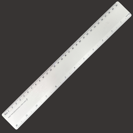 50x Bio Ruler 30cm Eco Friendly Biodegradable Corn BULK School Office - White-1