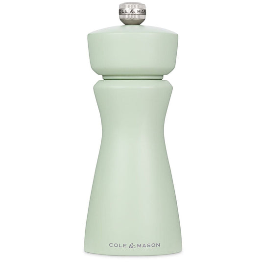 Cole & Mason Kenton Salt & Pepper Mill 15cm Rubberwood Ceramic Grinder - Sage-1