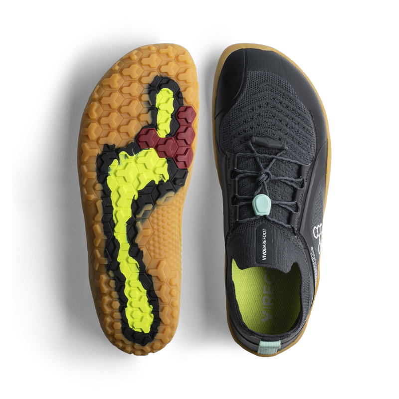 Load image into Gallery viewer, Vivobarefoot Primus Trail Knit FG Mens Graphite/Gum-1
