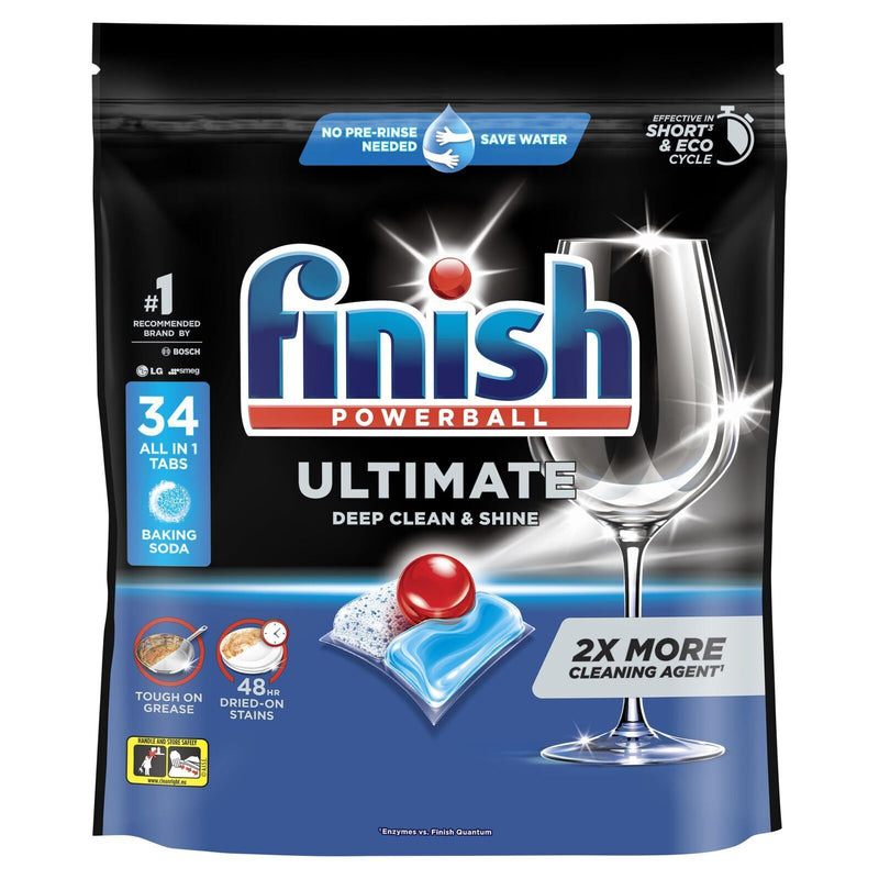 Load image into Gallery viewer, Finish PK34 Dishwasher Tabs Powerball Ultimate Deep Clean And Shine Baking Soda-1
