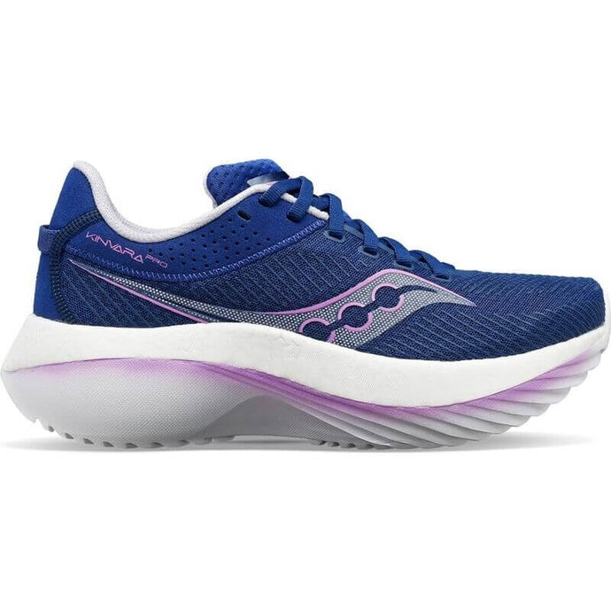 Saucony Womens Running Shoes Kinavara Pro in Indigo / Mauve - Size 8.5