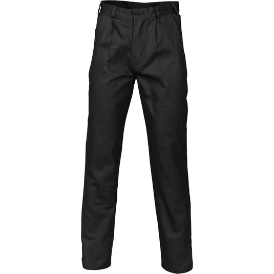 DNC Cotton Drill Work Pants Workwear - Black Stout Length-1