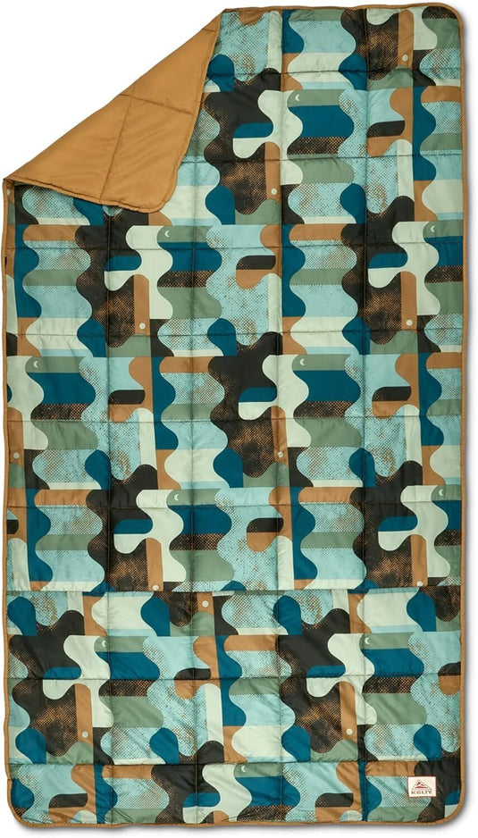 Kelty Bestie Blanket Geo Natural - Lightweight and Cozy Large 1P Blanket - Twin-1