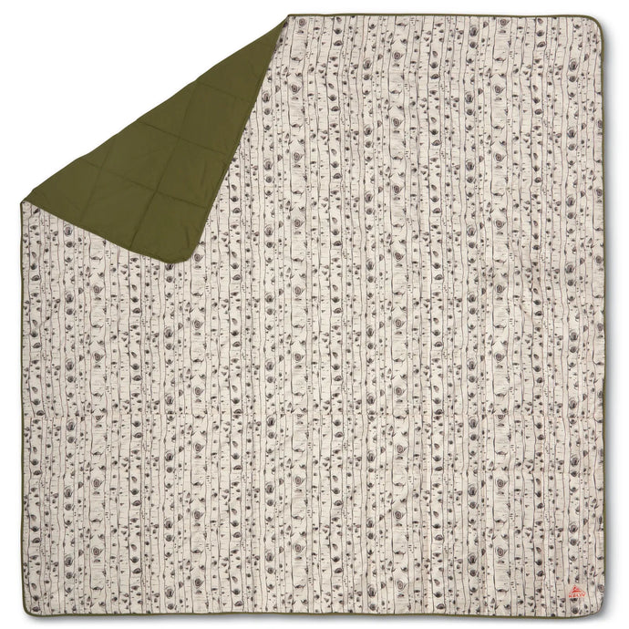 KELTY Biggie Blanket Outdoor Travel Hiking Camping Picnic Cover in Winter Moss / Aspen Eyes-0