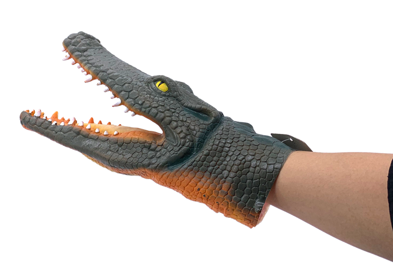 Load image into Gallery viewer, Realistic Crocodile Hand Puppet Costume Party Prop Rubber Toy for Kids &amp; Adults-0
