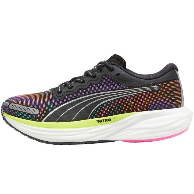 Load image into Gallery viewer, Puma Deviate Nitro 2 Womens Running Shoes in Black / Lime / Pink - Size US 8-1
