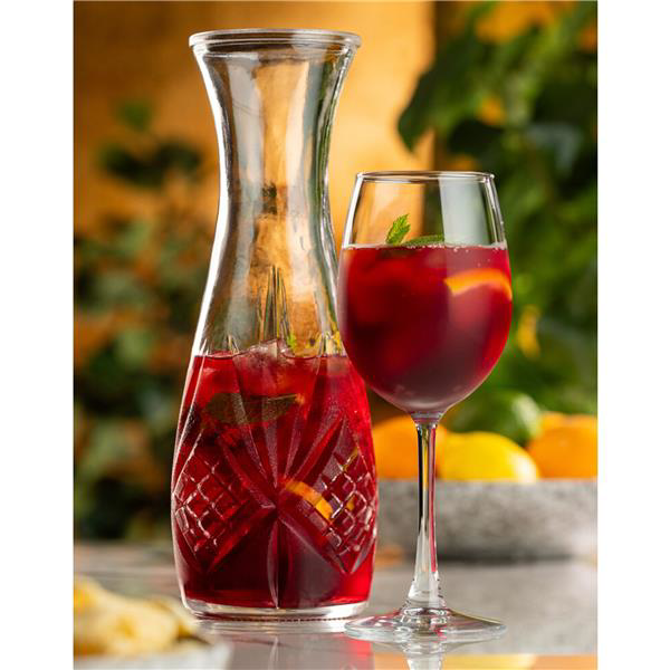 Load image into Gallery viewer, 1L Crown Glass Symphony Carafe Water Serving Jug/Vase (35oz)-2
