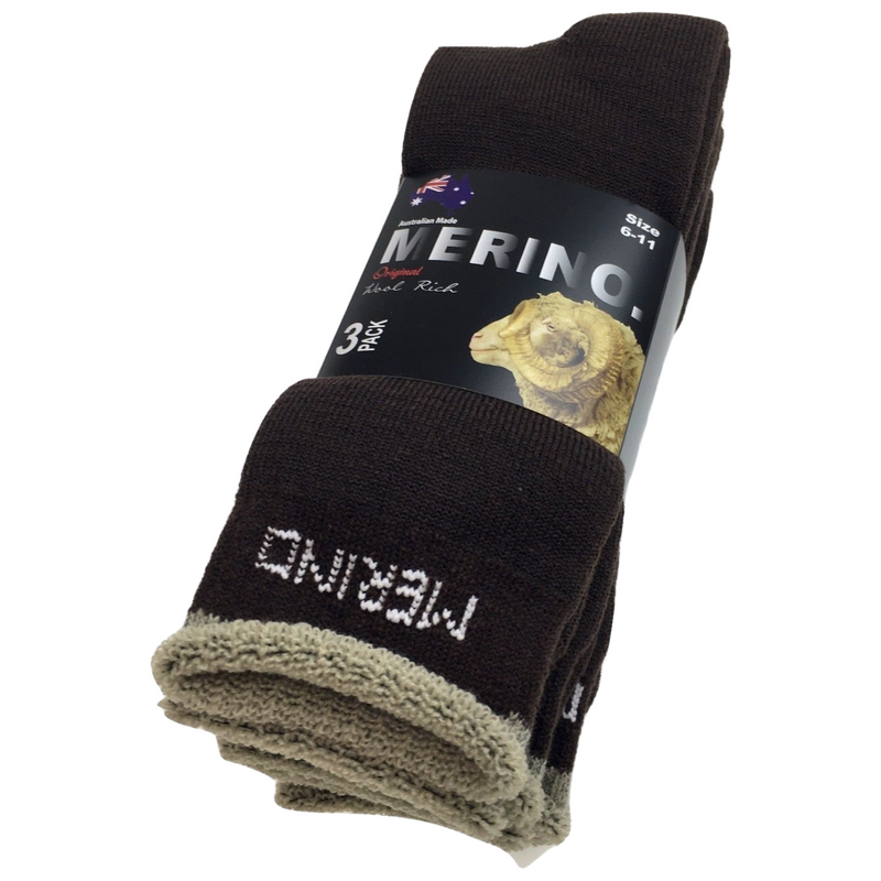 Load image into Gallery viewer, 3 Pairs MERINO WOOL SOCKS Mens Heavy Duty Premium Thick Work Socks Cushion-8
