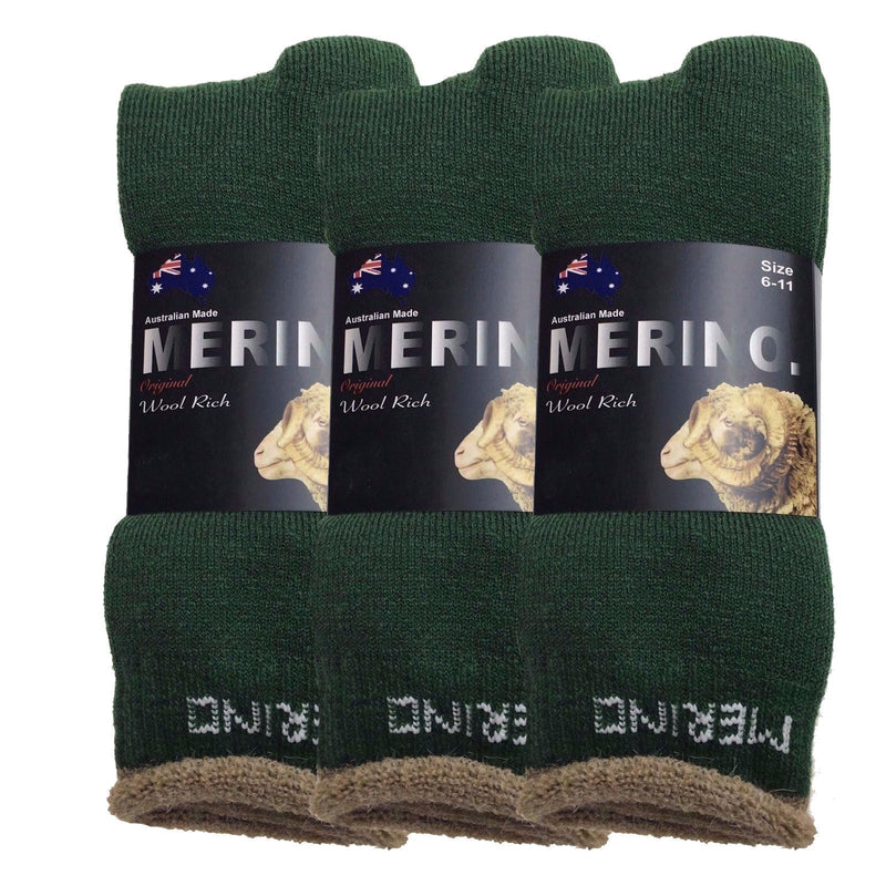 Load image into Gallery viewer, 3 Pairs MERINO WOOL SOCKS Mens Heavy Duty Premium Thick Work Socks Cushion-14
