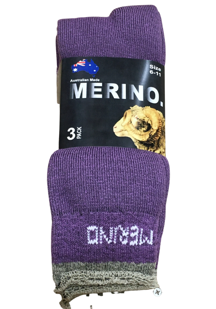 Load image into Gallery viewer, 3 Pairs MERINO WOOL SOCKS Mens Heavy Duty Premium Thick Work Socks Cushion-25
