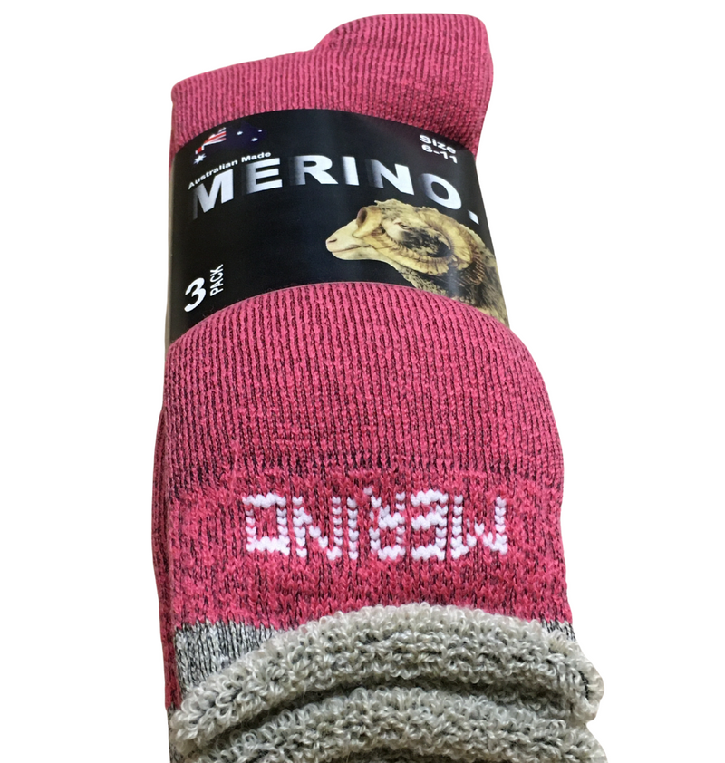 Load image into Gallery viewer, 3 Pairs MERINO WOOL SOCKS Mens Heavy Duty Premium Thick Work Socks Cushion-24
