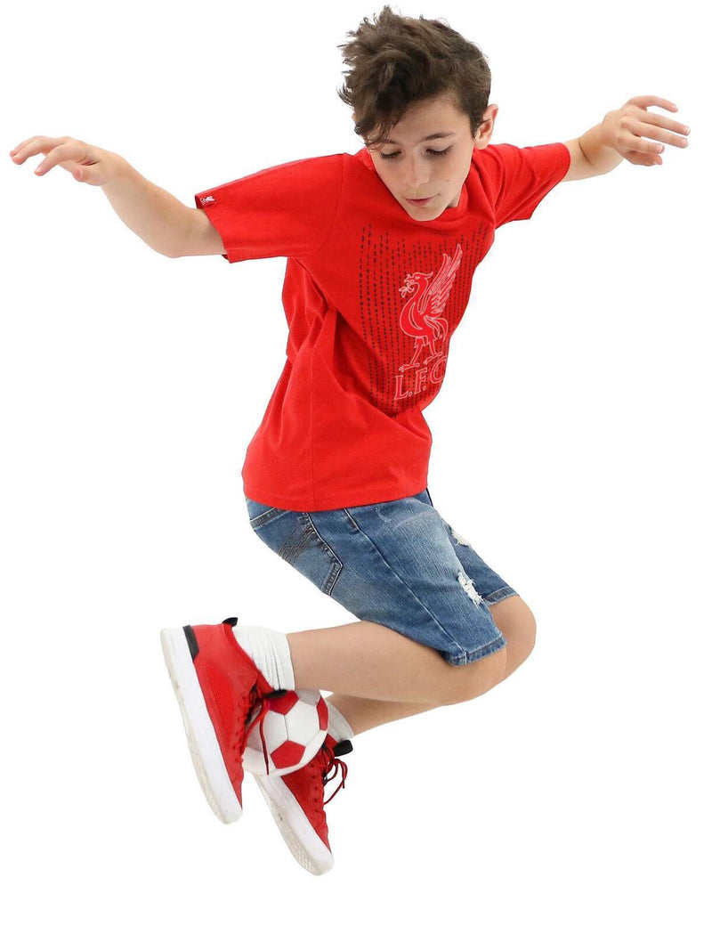 Load image into Gallery viewer, Liverpool FC Youth Boys Liverbird Crew T Shirt Top Tee Soccer LFC - Red-4
