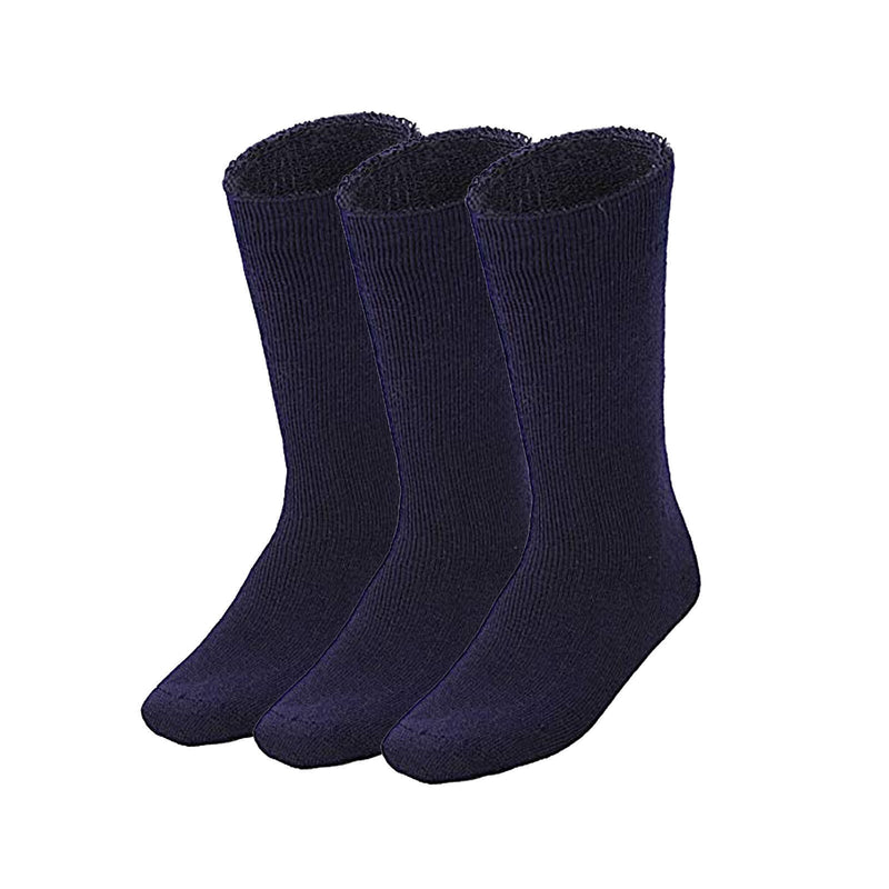 Load image into Gallery viewer, 3 Pairs BAMBOO SOCKS Mens Heavy Duty Premium Thick Work Socks Cushion BULK - Navy Blue-1
