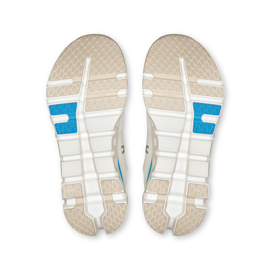 On Womens Cloudrunner 2 Running Shoes Sneakers in White/Horizon-4
