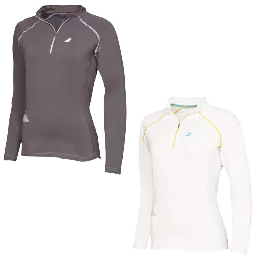 Load image into Gallery viewer, BABOLAT Womens 1/2 Zip Core Long Sleeve Top Tennis Sports Gym Training-0
