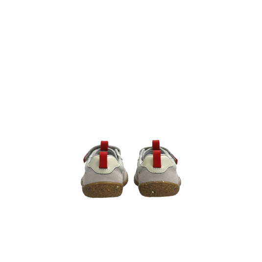 Groundies Lou 2.0 Kids' Barefoot Sneakers – Sage Green/Red