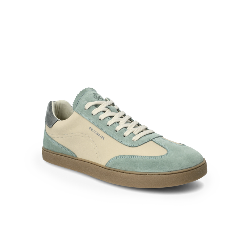 Load image into Gallery viewer, Groundies Panama Women's Barefoot Sneakers – Beige/Sage Green
