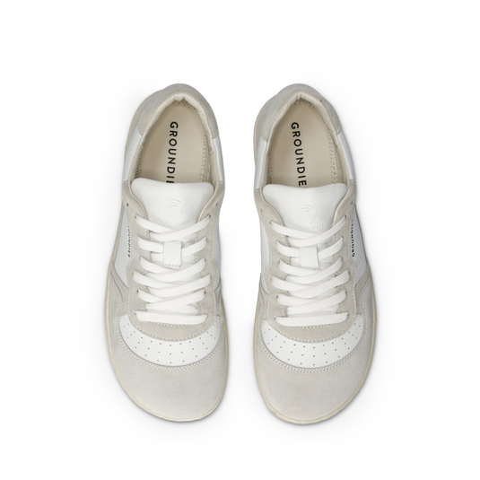 Groundies Nova GO1 Women's Barefoot Sneakers – White/Off-White