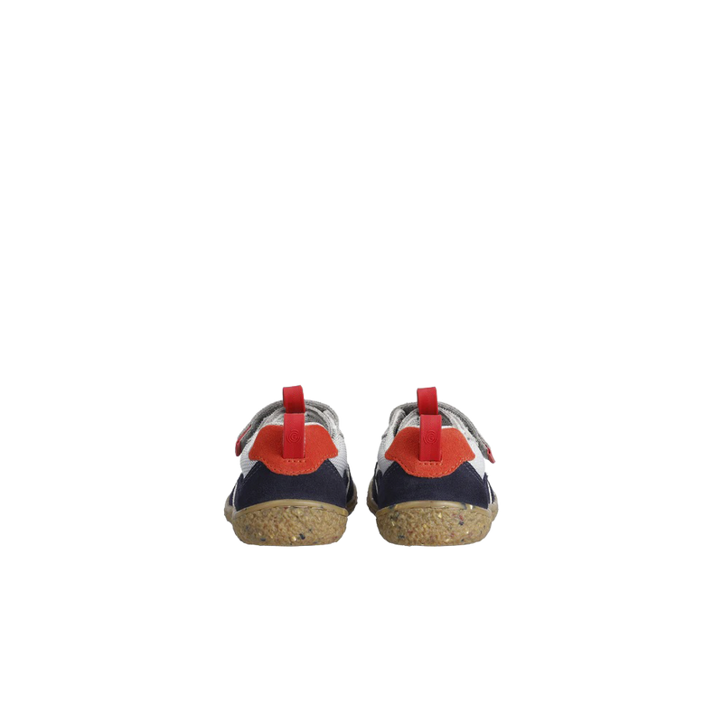 Load image into Gallery viewer, Groundies Lou 2.0 Kids' Barefoot Sneakers – Light Grey/Red
