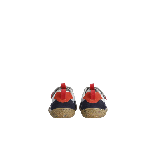Groundies Lou 2.0 Kids' Barefoot Sneakers – Light Grey/Red