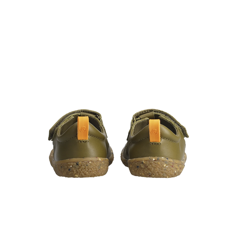 Load image into Gallery viewer, Groundies Noto 2.0 Kids' Barefoot Sandals – Khaki/Orange
