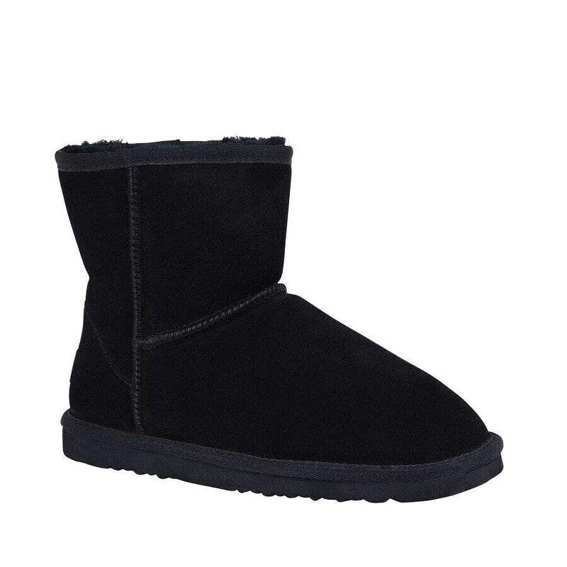 Load image into Gallery viewer, GROSBY Jillaroo Womens UGG Boots Genuine Sheepskin Suede Leather Moccasins - Black-8

