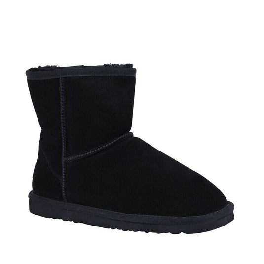 GROSBY Jillaroo Womens UGG Boots Genuine Sheepskin Suede Leather Moccasins - Black-9