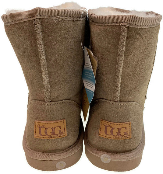 GROSBY Jillaroo Ladies UGG Boots Genuine Sheepskin Suede Leather High Classic Moccasins - Mushroom-3