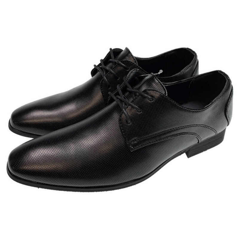 Load image into Gallery viewer, Grosby Mens Aaron Lace Up Shoes Formal Dress Synthetic Leather - Black-0
