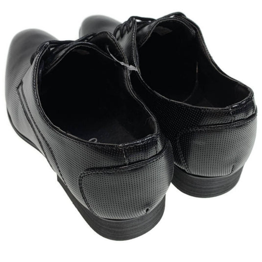 Grosby Mens Aaron Lace Up Shoes Formal Dress Synthetic Leather - Black-3
