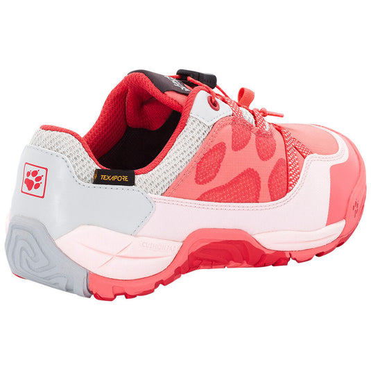 Jack Wolfskin Jungle Gym Texapore Low Kids Flamingo Sneakers Boys Girls Shoes - Flamingo-4