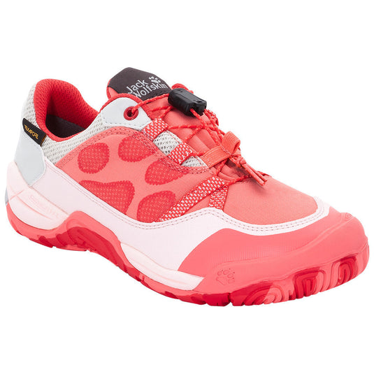 Jack Wolfskin Jungle Gym Texapore Low Kids Flamingo Sneakers Boys Girls Shoes-0
