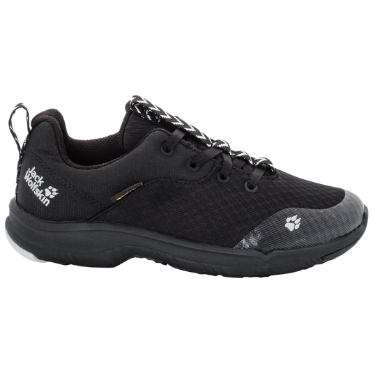 Jack Wolfskin Girls Phoenix Texapore Low Shoes Hiking Trekking - Black - Black-0