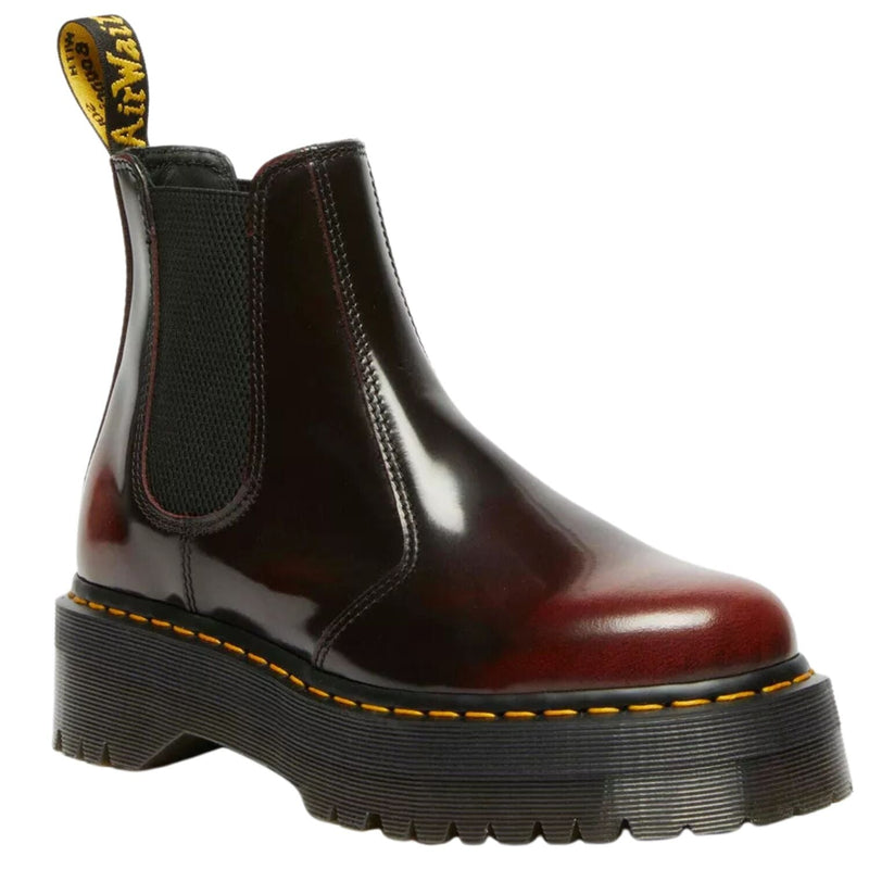 Load image into Gallery viewer, Dr. Martens 2976 Arcadia Quad Chelsea Leather Platform Boots in Cherry Red-1
