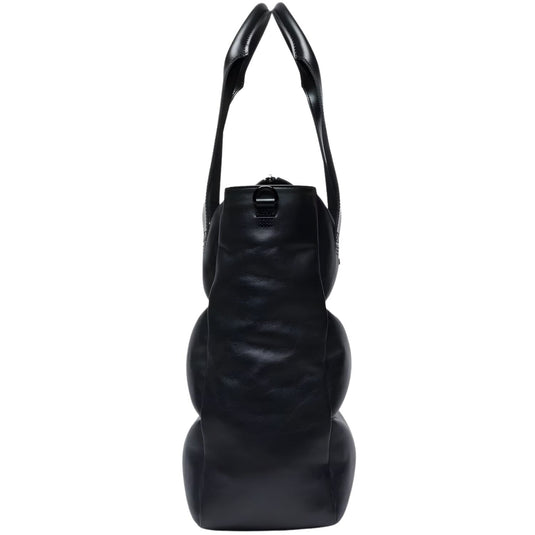 Dr. Martens Padded Leather Tote Bag Crossbody Strap Zip Closure in Black Sendal-4