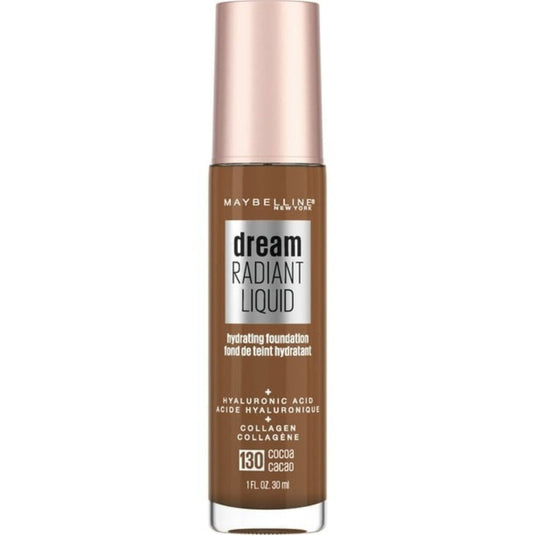 Maybelline Dream Radiant Liquid Foundation Makeup, 130 Cocoa, 1 fl oz-0