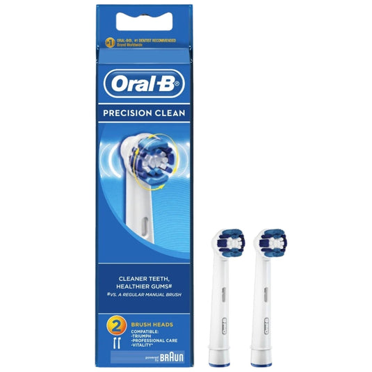2-Pack Oral-B Precision Clean Brush Heads Replacement Deep Clean Compatible Electric Toothbrush-0