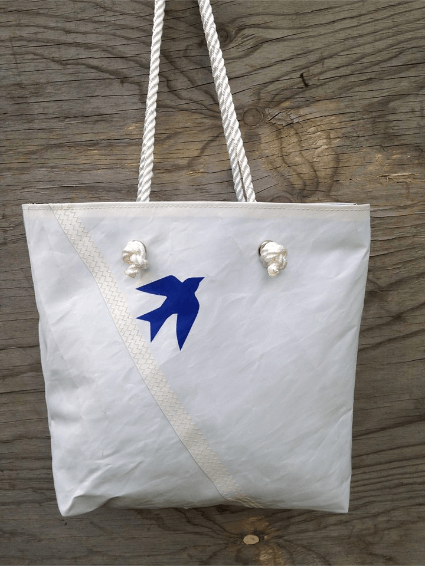 Load image into Gallery viewer, Sea Breeze Recycled Sail Shopper Bag
