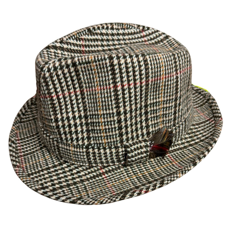 Load image into Gallery viewer, Failsworth Stafford Tweed Trilby Hat Made in UK in Brown-1
