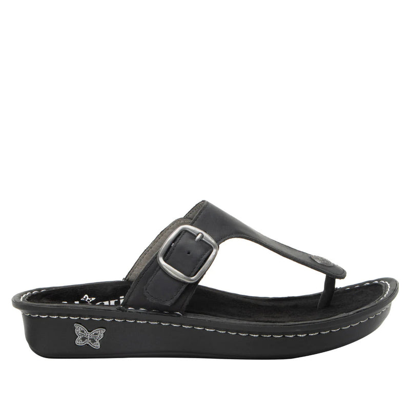 Load image into Gallery viewer, Alegria Vella Comfort Sandals Slip On Ladies Shoes - Oiled Black
