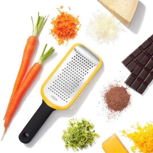 OXO Good Grips Medium Grater – Etched Stainless Steel Blade Non-Slip Handle for Cheese Vegetables Citrus-4